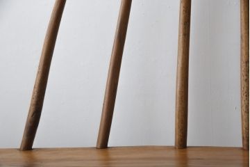 和製アンティーク　希少デザイン　ジョージナカシマ風　カシ(樫)材一枚板　個性的なデザインが目を惹くベンチ(ジョージ・ナカシマ、ソファ、長椅子、アームチェア、板座チェア、2人掛け、3人掛け)(R-060541)