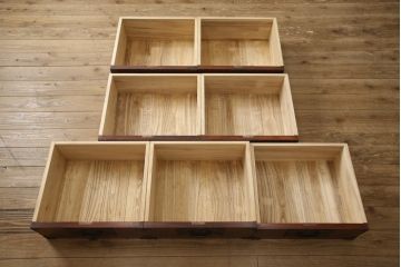 中古　美品　岩谷堂箪笥　桜木家具店作　存在感のあるな金具と重厚な佇まいが魅力のサイドボード(サイドチェスト、引き出し、整理タンス、収納箪笥)(R-060543)