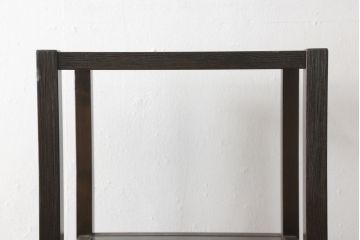 中古　美品　希少な絶版品　現代和具　NOBUYA MATSUOKA　松岡漆工　浮造り加工　和モダンな空間づくりにぴったりの縦型飾り棚(茶棚)(R-060553)