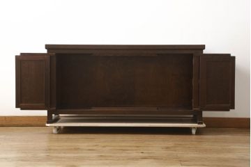 中古　美品　松本民芸家具　なかなかお目にかかれない、希少なN型朝鮮棚(サイドボード、サイドキャビネット、テレビ台、テレビボード、ローボード)(定価約59万8千円)(R-060554)