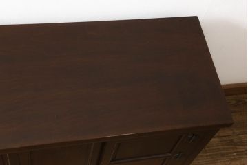 中古　美品　松本民芸家具　なかなかお目にかかれない、希少なN型朝鮮棚(サイドボード、サイドキャビネット、テレビ台、テレビボード、ローボード)(定価約59万8千円)(R-060554)