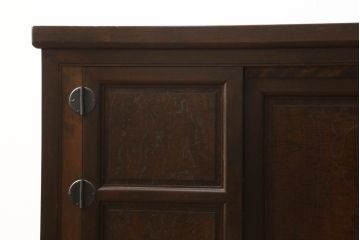 中古　美品　松本民芸家具　なかなかお目にかかれない、希少なN型朝鮮棚(サイドボード、サイドキャビネット、テレビ台、テレビボード、ローボード)(定価約59万8千円)(R-060554)