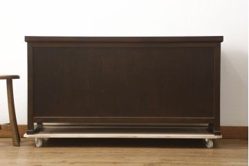 中古　美品　松本民芸家具　なかなかお目にかかれない、希少なN型朝鮮棚(サイドボード、サイドキャビネット、テレビ台、テレビボード、ローボード)(定価約59万8千円)(R-060554)