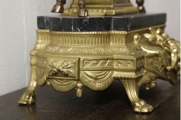 中古　美品　高級品　イタリア　FARBEL　Imperial(インペリアル)　六本木アピス取り扱い　真鍮製　ゼンマイ式置時計(置き時計、ディスプレイ)(R-060556)