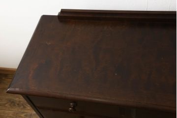 中古　美品　北海道民芸家具　和洋どちらにも合うシックなサイドボード(引き出し、サイドチェスト)(R-060565)