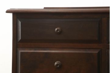 中古　美品　北海道民芸家具　和洋どちらにも合うシックなサイドボード(引き出し、サイドチェスト)(R-060565)
