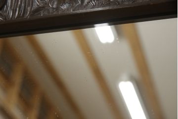 和製ビンテージ ヴィンテージ家具　伝統工芸　軽井沢彫り　細部まで施された満開の桜の彫刻が美しいドレッシングチェスト(ドレッサー、引き出し、鏡台)(R-060573)
