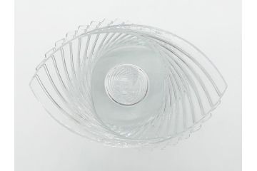 フランス　バカラ　Baccarat　螺旋状の美しいフォルムが印象的な花瓶　ツイスト　18cm(フラワーベース、フルレッドクリスタルガラス、箱なし)(R-060588)