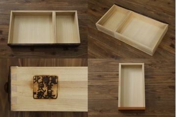 中古　北海道民芸家具　和モダンなデザインが和洋どちらのお部屋にも取り入れやすいドレッサーとスツールのセット(鏡台)(R-060590)