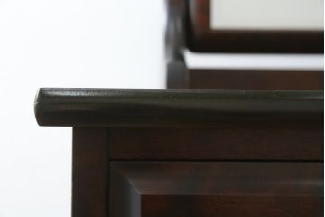 中古　北海道民芸家具　和モダンなデザインが和洋どちらのお部屋にも取り入れやすいドレッサーとスツールのセット(鏡台)(R-060590)