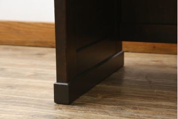 中古　北海道民芸家具　和モダンなデザインが和洋どちらのお部屋にも取り入れやすいドレッサーとスツールのセット(鏡台)(R-060590)