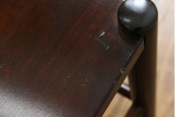 中古　北海道民芸家具　和モダンなデザインが和洋どちらのお部屋にも取り入れやすいドレッサーとスツールのセット(鏡台)(R-060590)
