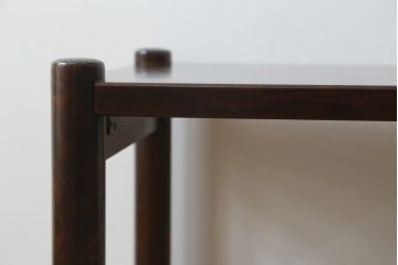 中古　北海道民芸家具　和モダンなデザインが和洋どちらのお部屋にも取り入れやすいドレッサーとスツールのセット(鏡台)(R-060590)