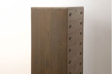 中古　紀州箪笥　伝統工芸士　落合啓男作　透かし金具が素敵な総桐箪笥(総桐たんす、小袖たんす、小箪笥、和タンス、衣装箪笥、引き出し、チェスト)(R-060592)