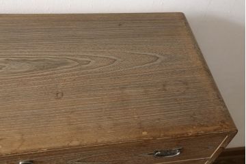 中古　紀州箪笥　伝統工芸士　落合啓男作　透かし金具が素敵な総桐箪笥(総桐たんす、小袖たんす、小箪笥、和タンス、衣装箪笥、引き出し、チェスト)(R-060592)