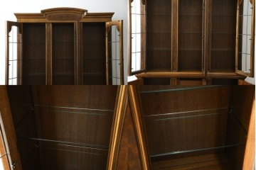 中古　美品　DREXEL HERITAGE(ドレクセルヘリテイジ)　FRANCESCA(フランチェスカ)シリーズ 照明付き!堂々とした佇まいのキャビネット　定価約141万円相当　(R-060595)