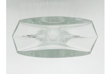 フランス　バカラ　Baccarat　ギンコ　クリスタルの透明感を堪能できるフラワーベース(花瓶、フルレッドクリスタルガラス、GINKGO、箱なし)(R-060612)