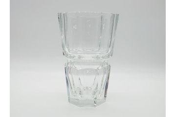 フランス　バカラ　Baccarat　エディス　重厚で存在感のあるフラワーベース(花瓶、フルレッドクリスタルガラス、箱なし、EDITH)(R-060614)