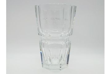 フランス　バカラ　Baccarat　エディス　重厚で存在感のあるフラワーベース(花瓶、フルレッドクリスタルガラス、箱なし、EDITH)(R-060614)