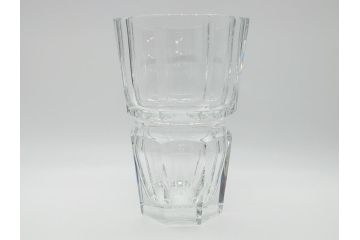 フランス　バカラ　Baccarat　エディス　重厚で存在感のあるフラワーベース(花瓶、フルレッドクリスタルガラス、箱なし、EDITH)(R-060614)