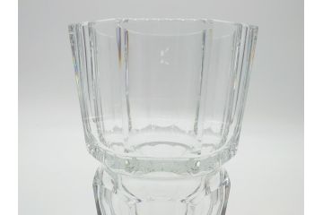 フランス　バカラ　Baccarat　エディス　重厚で存在感のあるフラワーベース(花瓶、フルレッドクリスタルガラス、箱なし、EDITH)(R-060614)