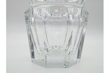 フランス　バカラ　Baccarat　エディス　重厚で存在感のあるフラワーベース(花瓶、フルレッドクリスタルガラス、箱なし、EDITH)(R-060614)