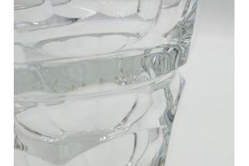フランス　バカラ　Baccarat　エディス　重厚で存在感のあるフラワーベース(花瓶、フルレッドクリスタルガラス、箱なし、EDITH)(R-060614)