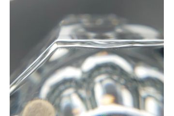 フランス　バカラ　Baccarat　エディス　重厚で存在感のあるフラワーベース(花瓶、フルレッドクリスタルガラス、箱なし、EDITH)(R-060614)