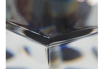 フランス　バカラ　Baccarat　エディス　重厚で存在感のあるフラワーベース(花瓶、フルレッドクリスタルガラス、箱なし、EDITH)(R-060614)