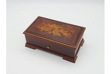 スイス製　REUGE　楽器と花のデザインが上品なリュージュ社のオルゴール　3曲72弁(CH3/72)(R-060615)