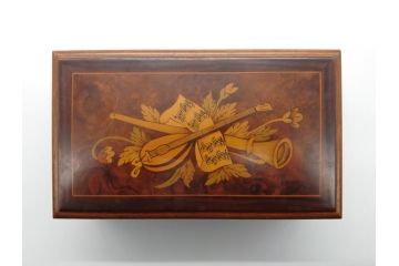 スイス製　REUGE　楽器と花のデザインが上品なリュージュ社のオルゴール　3曲72弁(CH3/72)(R-060615)