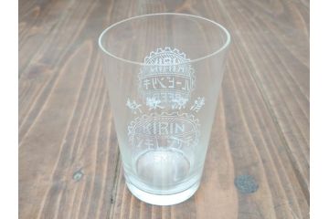 戦前　キリンビール　キリンレモン　ノスタルジックな雰囲気漂うコップ2個セット(昭和レトロ、グラス)(R-060617)