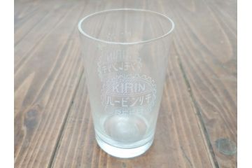 戦前　キリンビール　キリンレモン　ノスタルジックな雰囲気漂うコップ2個セット(昭和レトロ、グラス)(R-060617)