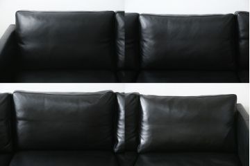 中古　特注品　カリモク家具(karimoku)　domani(ドマーニ)　Excel-Life(エクセルライフ)　本革(レザー)　USB9　ZSB9　メンズライクな空間演出におすすめのカウチソファセット(コーナーソファ、システムソファ、四人掛け、4人掛け)(定価約220万円)(R-060621)