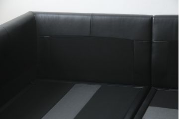 中古　特注品　カリモク家具(karimoku)　domani(ドマーニ)　Excel-Life(エクセルライフ)　本革(レザー)　USB9　ZSB9　メンズライクな空間演出におすすめのカウチソファセット(コーナーソファ、システムソファ、四人掛け、4人掛け)(定価約220万円)(R-060621)