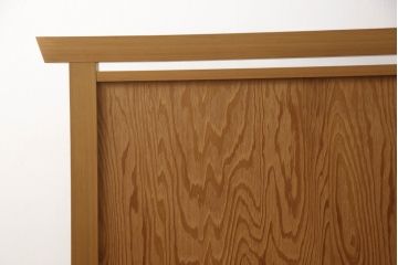 中古　クリアガラスが繊細なデザインを引き立たせる屋久杉の組子衝立て(つい立て、パーテーション、間仕切り)(R-060625)