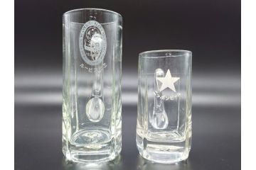 戦前　戦後　当時物　エビスビール　ニッポンビール　昔懐かしい雰囲気のジョッキ2点セット(ヱビス、グラス、コップ)(R-060631)