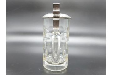 戦前　当時物　蓋付　アサヒビール　水玉模様がレトロでかわいい!　ジョッキ2点セット(グラス、コップ)(R-060632)