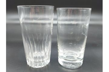 アンティーク和ガラス　コレクターさんから譲ってもらった100年前のビールグラス4点(ユニオン　アサヒ　キリン　戦前　コップ)(R-060641)