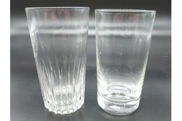 アンティーク和ガラス　コレクターさんから譲ってもらった100年前のビールグラス4点(ユニオン　アサヒ　キリン　戦前　コップ)(R-060641)