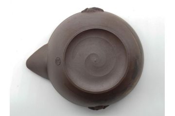 古い萬古焼　金彩が目を引く煎茶セット(急須、湯冷まし、湯呑、茶碗、茶道具)(R-060658)