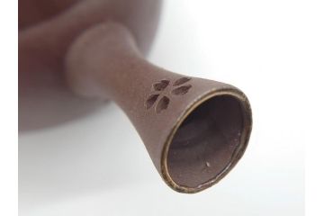 古い萬古焼　金彩が目を引く煎茶セット(急須、湯冷まし、湯呑、茶碗、茶道具)(R-060658)