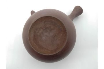 古い萬古焼　金彩が目を引く煎茶セット(急須、湯冷まし、湯呑、茶碗、茶道具)(R-060658)