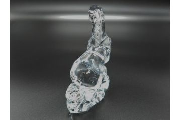 バカラ　Baccarat　美しく躍動的な馬のクリスタルオブジェ(干支、フランス、フルレッドクリスタルガラス)(R-060664)