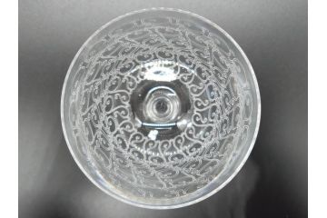 フランス　バカラ　Baccarat　ローハン　蔓草模様が全面に施された優雅なデザイン!　グラス2点セット(ワイン、リキュール、フルレッドクリスタルガラス)(R-060665)