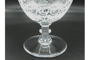 フランス　バカラ　Baccarat　ローハン　蔓草模様が全面に施された優雅なデザイン!　グラス2点セット(ワイン、リキュール、フルレッドクリスタルガラス)(R-060665)