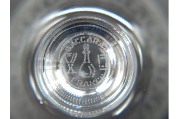 フランス　バカラ　Baccarat　ローハン　蔓草模様が全面に施された優雅なデザイン!　グラス2点セット(ワイン、リキュール、フルレッドクリスタルガラス)(R-060665)