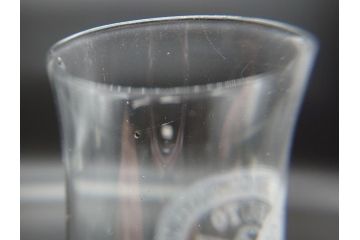 戦前　当時物　カブトビールのロゴがクールな鼓型グラス(和ガラス、コップ)(R-060666)