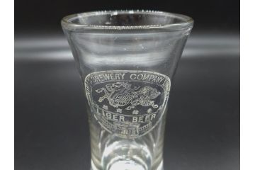 戦前　当時物　アサヒビール　キリンラガービール　ノスタルジックな雰囲気漂うコップ3点セット(ラッパ型グラス)(R-060668)