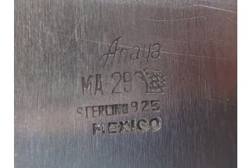 ビンテージ　気品溢れる銀製のティーセット　Anaya　スターリング925　MEXICO(トレー、ティーポット、シュガー、クリーマー、ヴィンテージ)(R-060674)